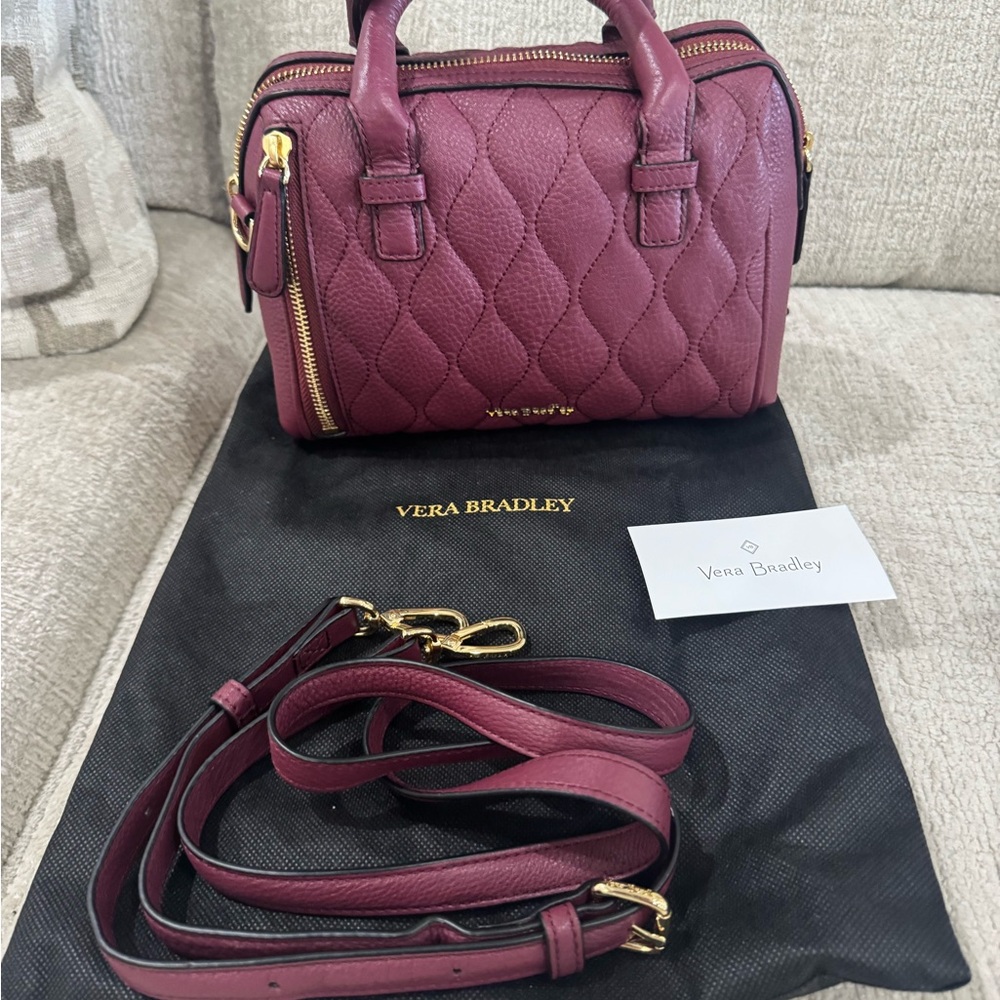 Vera Bradley Quilted Burgundy Handbag